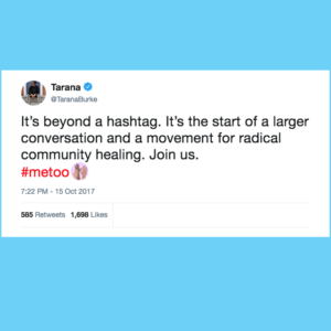 MeToo tweet by Tarana Burke